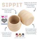 Bibado Sippit Silicone Open Trainer Cup Pack of 2 - Fawn