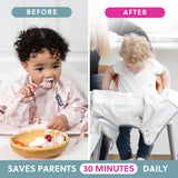 Bibado Coverall Weaning Bib - Pink