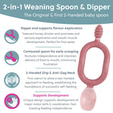 Bibado Dippit Baby Weaning Spoons Pack of 2 - Blush