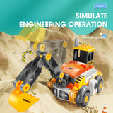 Feelo 6-In-1 Urban Engineering Vehicle Building Blocks - 141pcs