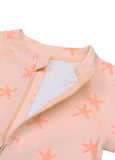 Lassig SPF Short Sleeve Baby Sunsuit - Starfish Peach