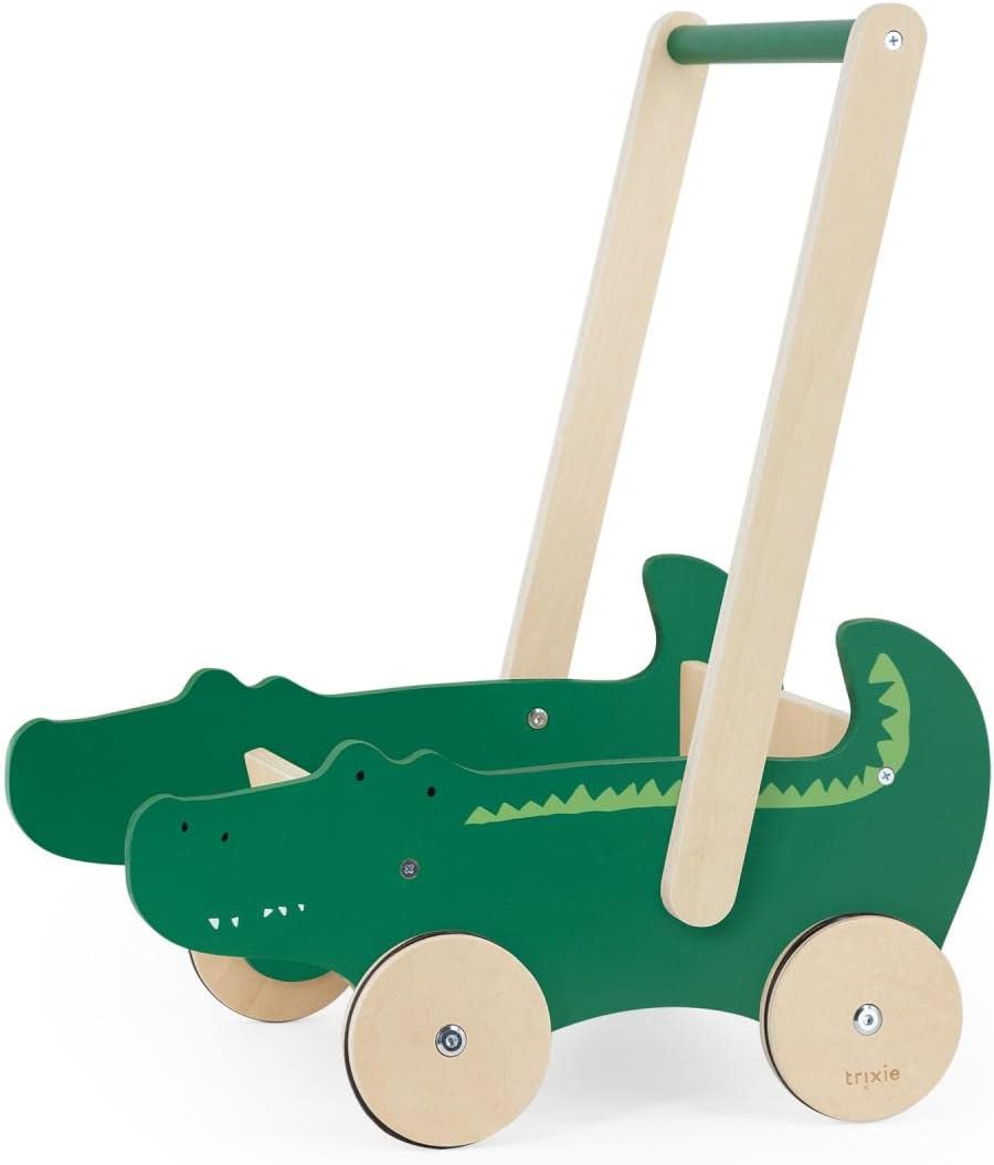 Trixie Wooden Push Along Cart - Mr. Crocodile - Laadlee