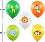 Brain Giggles Multicolor Jungle Animal Balloons - 10pcs