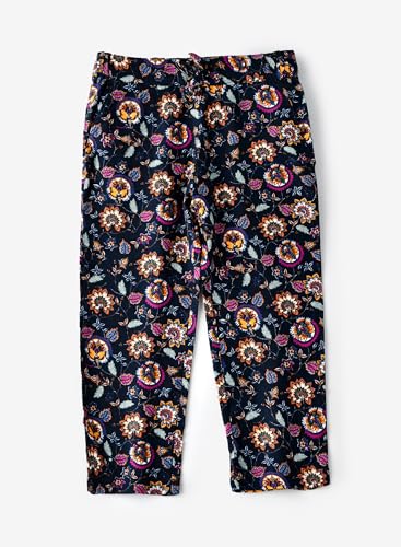 Jelliene All Over Printed Woven Pants - Navy Blue - Laadlee