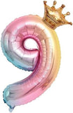 Brain Giggles Multicolour 32 Inch Number Foil Balloon - Number 9
