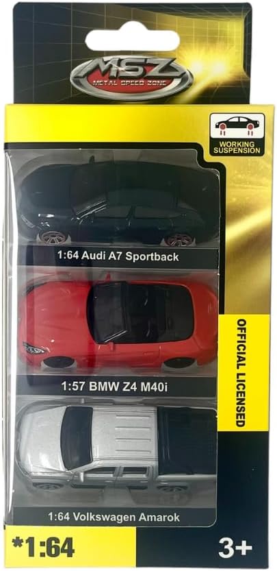 MSZ German Trio Set Car 1:64 Die-Cast Replica - BMW, Audi, Volkswagen (3pcs) - Laadlee