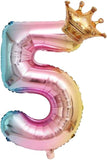 Brain Giggles Multicolour 32 Inch Number Foil Balloon - Number 5