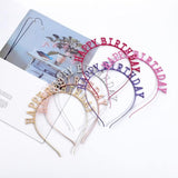 Brain Giggles HAPPY BIRTHDAY Letter Design Headband (Pink)