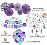 Brain Giggles Mermaid Birthday Party Decoration Set - 51 Pcs
