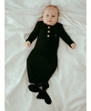 Anvi Baby Black Knotted Gown - Black