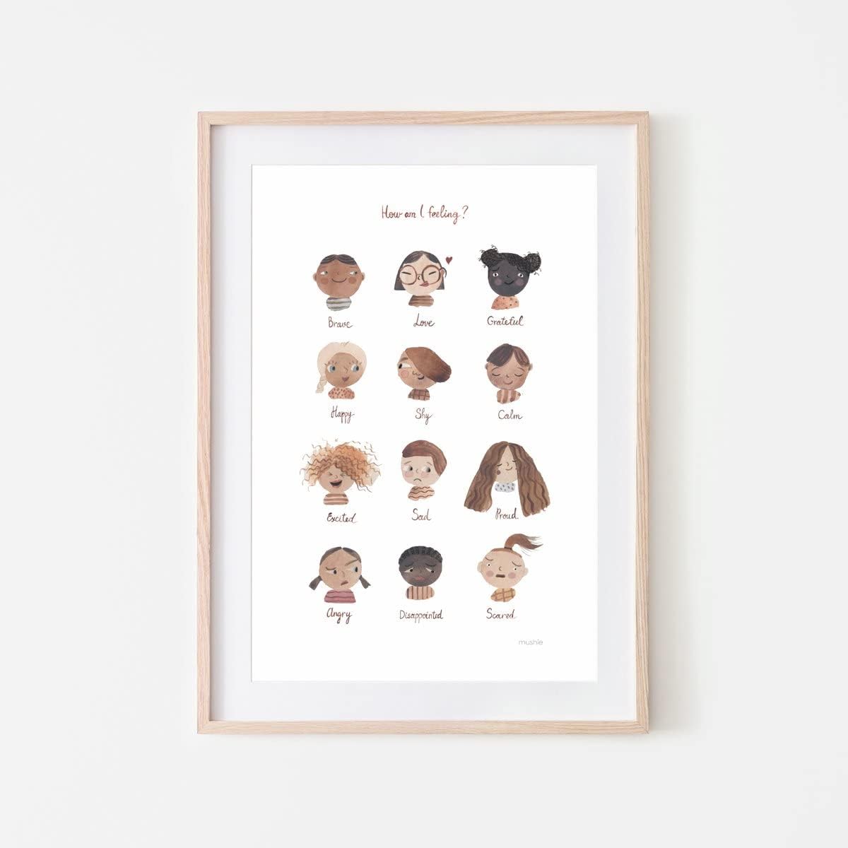 Mushie Poster Large Feelings - Laadlee