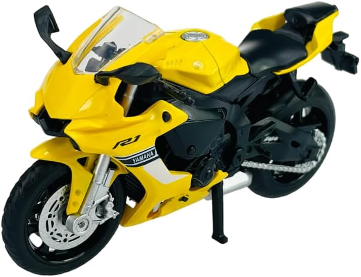 MSZ Yamaha YZF-R1 Bike 1:12 Die-Cast Replica - Yellow - Laadlee