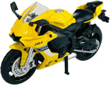 MSZ Yamaha YZF-R1 Bike 1:12 Die-Cast Replica - Yellow - Laadlee