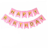 Brain Giggles Pink Happy Birthday Cardstock Banner