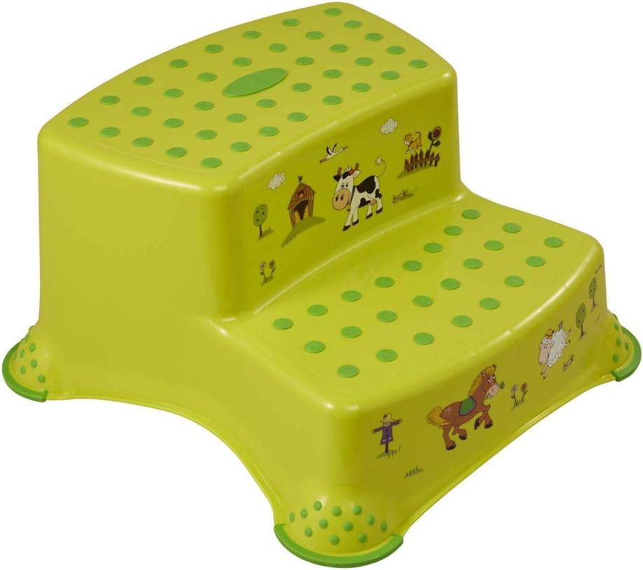 keeeper-funny-farm-meadow-double-step-stool-with-anti-slip-function-green-1