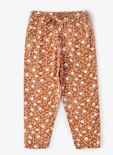 Jelliene All Over Printed Pants - Brown - Laadlee