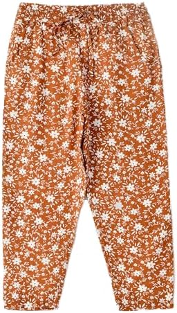Jelliene All Over Printed Pants - Brown - Laadlee