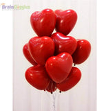 Brain Giggles 10 Inch Heart Shaped Red Balloons - Set of 20