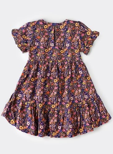 Jelliene All Over Printed Dress - Dark Blue - Laadlee