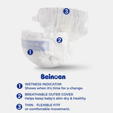 Beinoen Disposable Diapers Snug and Comfort Fit for New Born - Pack of 68
