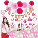 Brain Giggles It’s a Girl Baby Shower Party Decoration Set - 56 Pcs