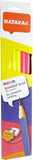 Nataraj Neon HB Pencil Non Rubber Tip Eraser With Sharpener 12 Pcs/Pack