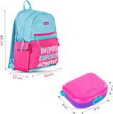 Hydrobrew 18" Back pack With Bento Lunch Box - Pink