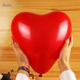 Brain Giggles 10 Inch Heart Shaped Red Balloons - Set of 20