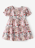 Jelliene All Over Printed Dress - Pink - Laadlee