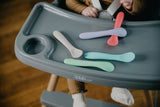 BBLuv Spoon: Set of 5 Silicone Spoons - Pink