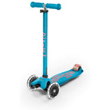 Micro Maxi Deluxe Scooter with LED - Aqua - Laadlee