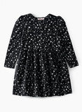 Jelliene All Over Print Knit Dress - Black Stars - Laadlee