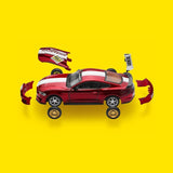 MSZ Ford Mustang GT DIY Car 1:42 Die-Cast Replica - Red - Laadlee