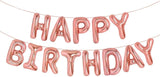 Brain Giggles Rose Gold 16 Inch Happy Birthday Foil Balloons Banner