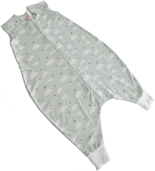 Tickle Tickle Organic Cotton Sleeping Bag with Feet - Cloudy Nights - Laadlee