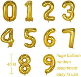 Brain Giggles 3 Number Foil Balloon 40inch - Gold