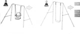 Plum 2 In 1 Metal Swing Set - Laadlee