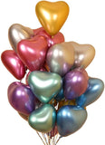 Brain Giggles 10 Inch Colorful Heart Shaped Balloons - Set of 20