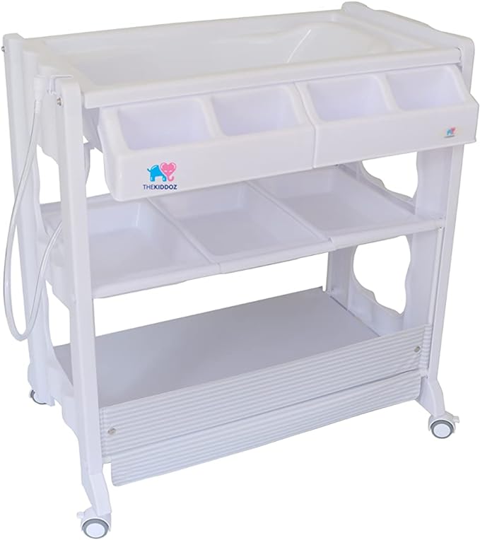 TheKiddoz Changing Table with Bathtub - Grey - Laadlee