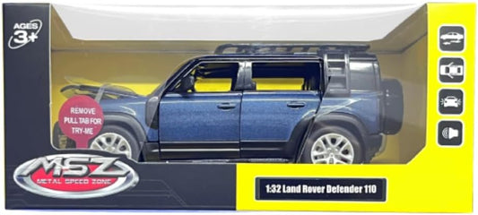 MSZ 2020 Land Rover Defender 110 Car 1:32 Die-Cast Replica - Blue - Laadlee