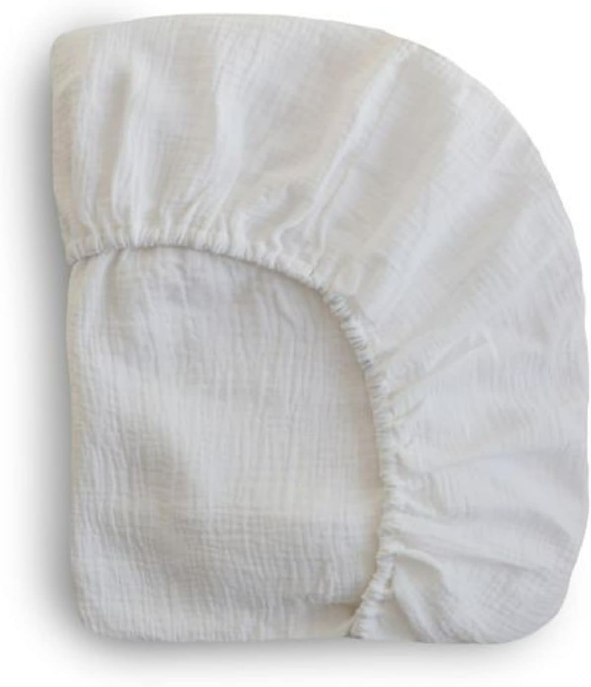 Mushie Crib Sheet Small White - Laadlee