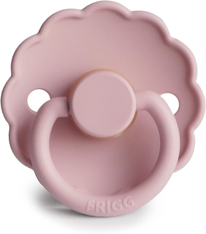 Frigg Daisy Latex Baby Pacifier 0-6M, 1Pack, Baby Pink - Size 1 - Laadlee