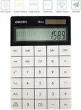 Deli Calculator Plastic 12 Digits White E1589