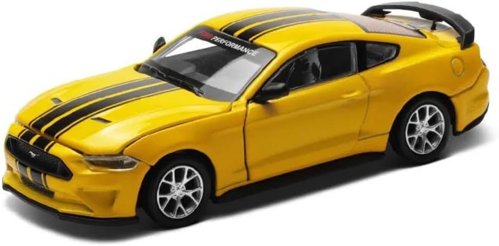 MSZ Ford Mustang GT DIY Car 1:42 Die-Cast Replica - Yellow - Laadlee