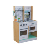 Kidkraft Let's Cook Wooden Play Kitchen - Natural Color