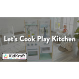 Kidkraft Let's Cook Wooden Play Kitchen - Natural Color