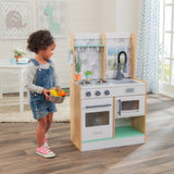 Kidkraft Let's Cook Wooden Play Kitchen - Natural Color