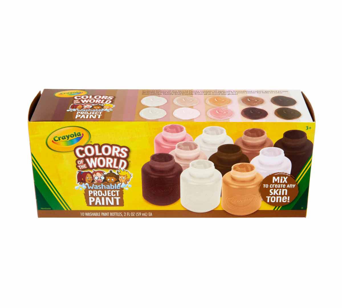 Crayola Colors of the World Washable Paint Bottle - Pack of 10 - Laadlee
