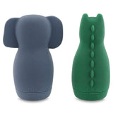 Trixie Bath Toy Squeezy Animals - Mrs. Elephant & Mr Crocodile