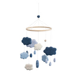 Sebra Felted Baby Mobile Clouds - Royal Blue - Laadlee